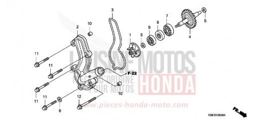POMPE A EAU CRF150R9 de 2009